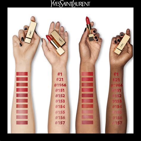 ysl lipstick rouge pur couture swatches|rouge pur couture matte lipstick.